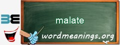 WordMeaning blackboard for malate